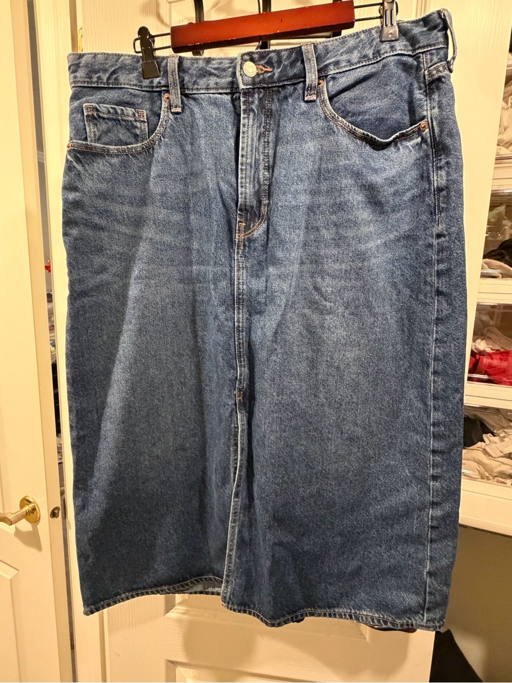 Old Navy High Rise Secret Smooth Pockets Denim Skirt Plus Size 16